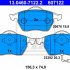 Sada brzdových destiček ATE 13.0460-7122 (AT 607122) - AUDI, SEAT, ŠKODA, VW