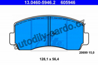 Sada brzdových destiček ATE 13.0460-5946 (AT 605946) - MITSUBISHI, TOYOTA