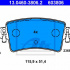 Sada brzdových destiček ATE 13.0460-3806 (AT 603806) - NISSAN, OPEL, RENAULT