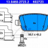 Sada brzdových destiček ATE 13.0460-2723 (AT 602723) - FORD