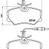 Sada brzdových destiček BREMBO P61050 - PEUGEOT