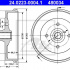 Brzdový buben ATE 24.0223-0004 (AT 480034) - PORSCHE
