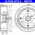 Brzdový buben ATE 24.0225-4015 (AT 480178) - OPEL, RENAULT