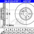 Brzdový kotouč ATE 24.0122-0197 (AT 422197) - CITROËN, FIAT, LANCIA