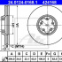 Brzdový kotouč ATE 24.0124-0168 (AT 424168) - FORD