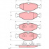 Sada brzdových destiček TRW GDB1400 - JAGUAR XJ