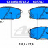 Sada brzdových destiček ATE 13.0460-5742 (AT 605742) - HYUNDAI, KIA