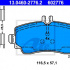 Sada brzdových destiček ATE 13.0460-2776 (AT 602776) - MERCEDES-BENZ