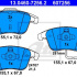Sada brzdových destiček ATE 13.0460-7256 (AT 607256) - AUDI