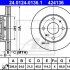 Brzdový kotouč ATE 24.0124-0136 (AT 424136) - MITSUBISHI, VOLVO