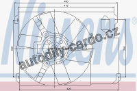 Ventilátor chladiče NISSENS 85021