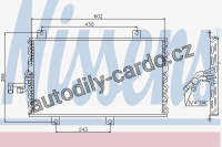 Chladič klimatizace NISSENS 94095