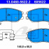 Sada brzdových destiček ATE 13.0460-5622 (AT 605622)