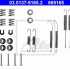 Sada příslušenství, brzdové čelisti ATE 03.0137-9165 (AT 669165)
