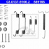 Sada příslušenství, brzdové čelisti ATE 03.0137-9166 (AT 669166)