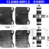 Sada příslušenství, obložení kotoučové brzdy ATE 13.0460-0091 (AT 610091)
