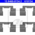Sada příslušenství, obložení kotoučové brzdy ATE 13.0460-0134 (AT 610134)