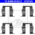 Sada příslušenství, obložení kotoučové brzdy ATE 13.0460-0143 (AT 610143)