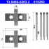 Sada příslušenství, obložení kotoučové brzdy ATE 13.0460-0263 (AT 610263)