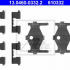 Sada příslušenství, obložení kotoučové brzdy ATE 13.0460-0332 (AT 610332)