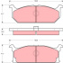 Sada brzdových destiček TRW GDB382 - SUZUKI SWIFT 83-89