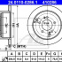 Brzdový kotouč ATE 24.0110-0286 (AT 410286) - HYUNDAI