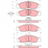 Sada brzdových destiček TRW GDB3281 - DAEWOO MUSSO