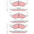 Sada brzdových destiček TRW GDB4019 - FORD TAURUS 85-88