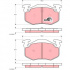 Sada brzdových destiček TRW GDB905 - RENAULT 19, CLIO