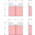 Sada brzdových destiček TRW GDB142 - ALFA ROMEO, FERRARI, PORSCHE