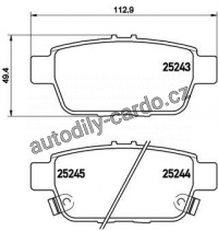 Sada brzdových destiček BREMBO P28067