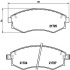 Sada brzdových destiček BREMBO P30022 - HYUNDAI, KIA, MITSUBISHI, SSANGYONG