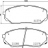 Sada brzdových destiček BREMBO P30086 - KIA