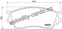 Sada brzdových destiček BREMBO P49019 - MAZDA