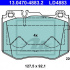 Sada brzdových destiček, kotoučová brzda - ATE 13.0470-4883 (LD4883)