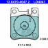 Sada brzdových destiček ATE Ceramic 13.0470-4047 (AT LD4047) - MERCEDES-BENZ