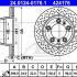 Brzdový kotouč ATE 24.0124-0176 (AT 424176) - PORSCHE