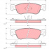 Sada brzdových destiček TRW GDB768 - ISUZU TROOPER