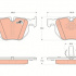 Sada brzdových destiček TRW GDB1730 - BMW X5 E70 07-