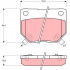 Sada brzdových destiček TRW GDB1007 - NISSAN 300ZX