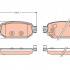 Sada brzdových destiček, kotoučová brzda TRW GDB2172