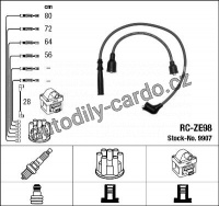 Sada kabelů pro zapalování NGK RC-ZE98 - MAZDA