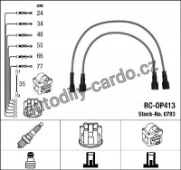 Sada kabelů pro zapalování NGK RC-OP413 - OPEL