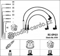 Sada kabelů pro zapalování NGK RC-OP421 - OPEL