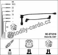 Sada kabelů pro zapalování NGK RC-ET1219 - TOYOTA