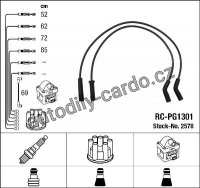 Sada kabelů pro zapalování NGK RC-PG1301 - PEUGEOT