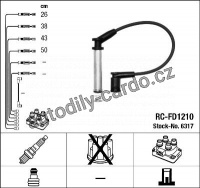 Sada kabelů pro zapalování NGK RC-FD1210 - FORD