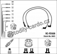 Sada kabelů pro zapalování NGK RC-FD508 - FORD