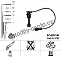 Sada kabelů pro zapalování NGK RC-HD1201 - HYUNDAI