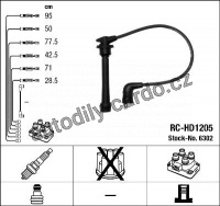 Sada kabelů pro zapalování NGK RC-HD1205 - HYUNDAI
